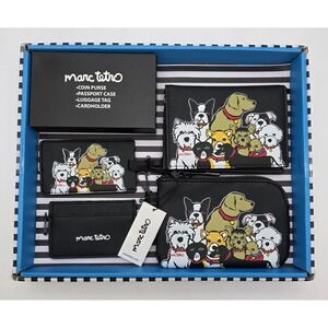 Marc Tetro Travel Set Coin Purse,Passport Case, Luggage Tag,Cardholder New #0303